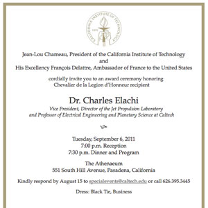 Charles Elachi Invite