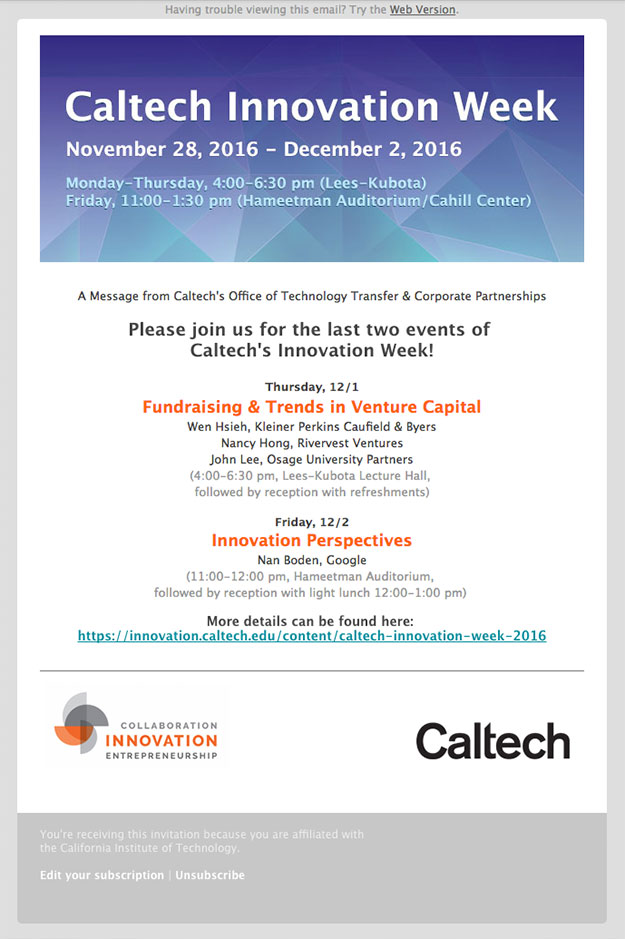 Caltech Innovation Week